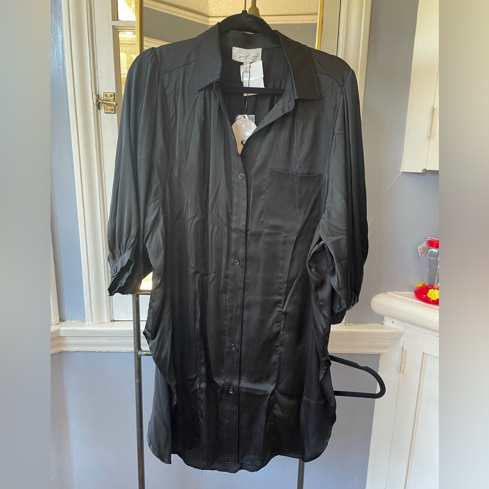 Sweet Lemon Oversized Black Bubble Sleeve Shirt-dress / tunic, Small, NW…